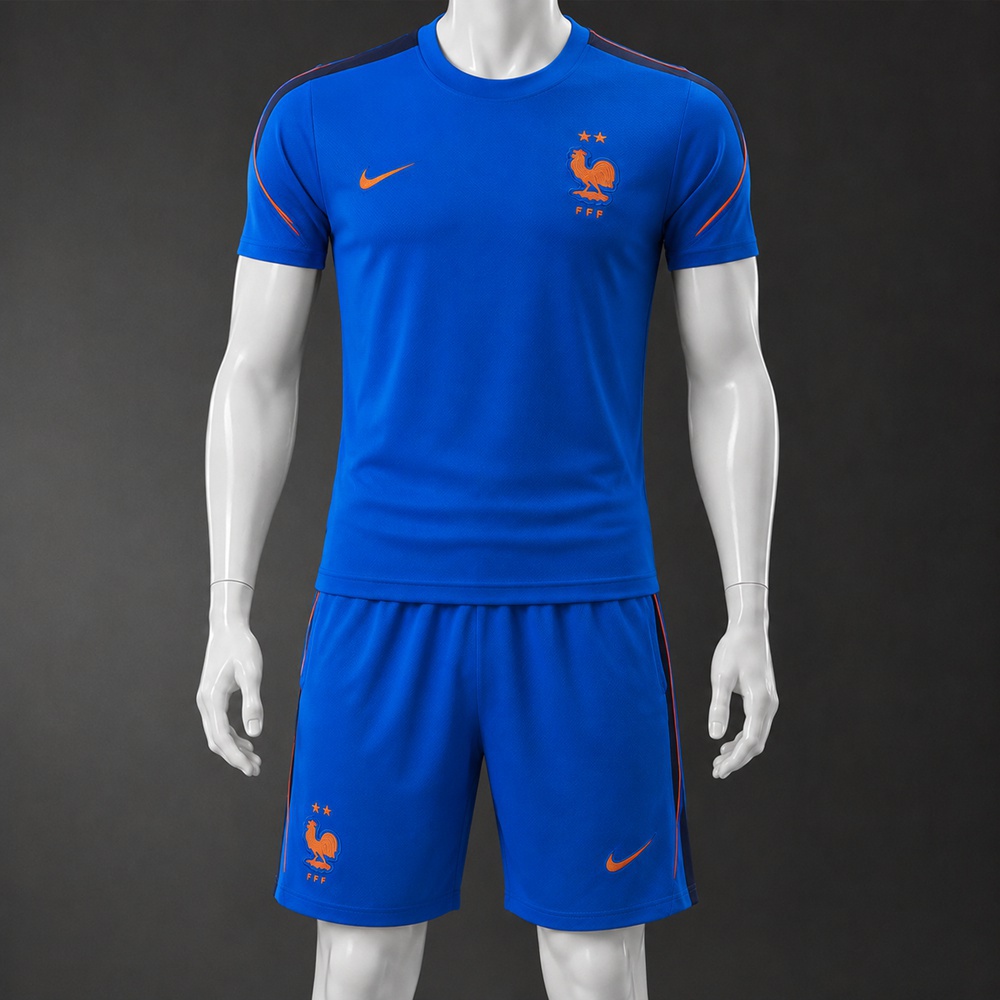 France 26/27 Blue Short Sleeve Short Set