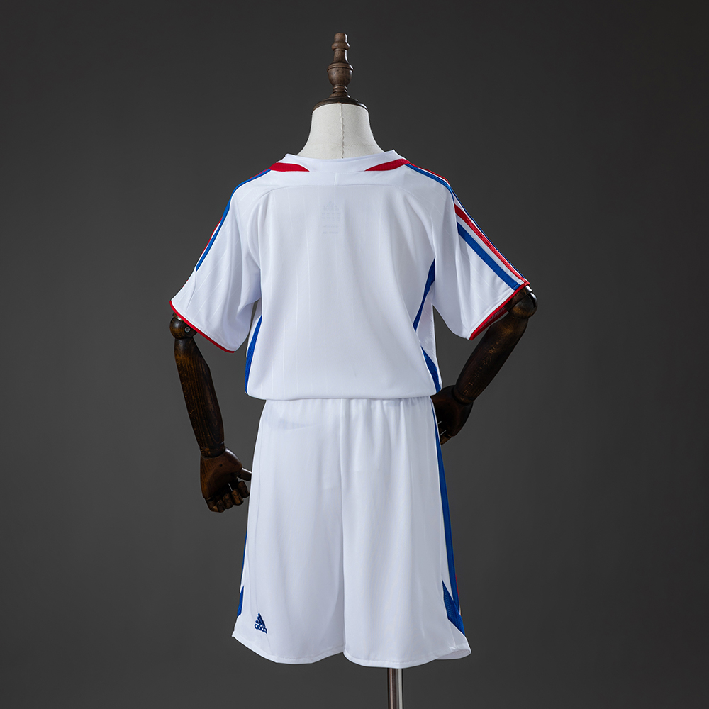 France 2006 Home Retro Kids Kit Jersey Foto 2