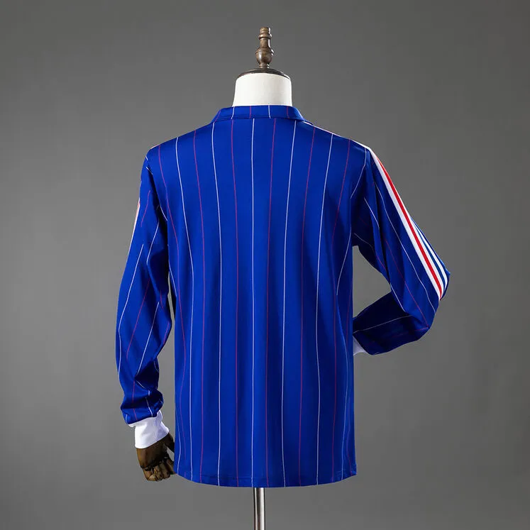 France 1980/82 Home Long Sleeve Retro Jersey Foto 2