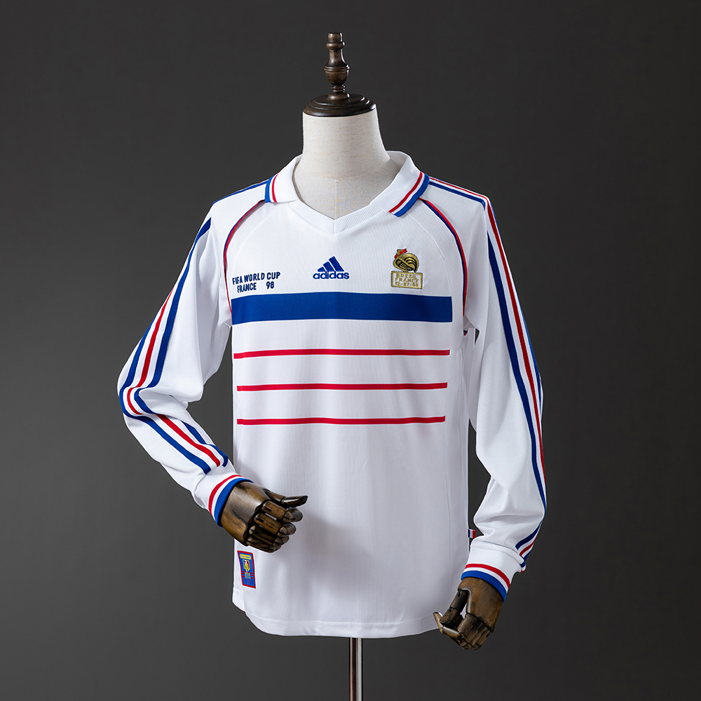 France 1998 Away Long Sleeve Retro Jersey