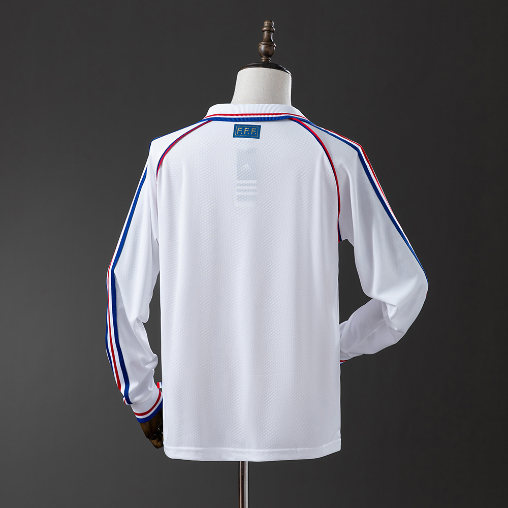France 1998 Away Long Sleeve Retro Jersey Foto 2