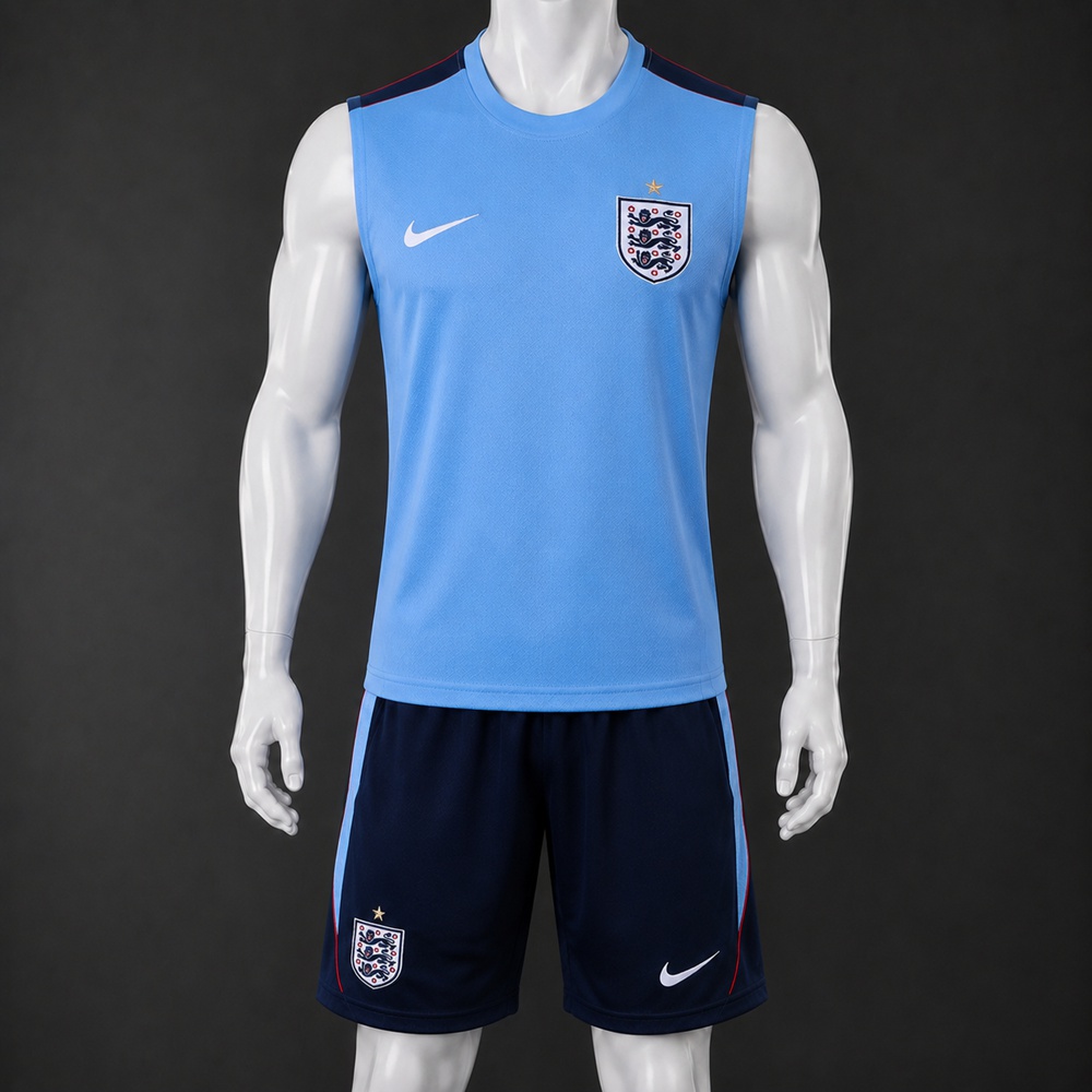 England 26/27 LightBlue Navy Training Vest kit
