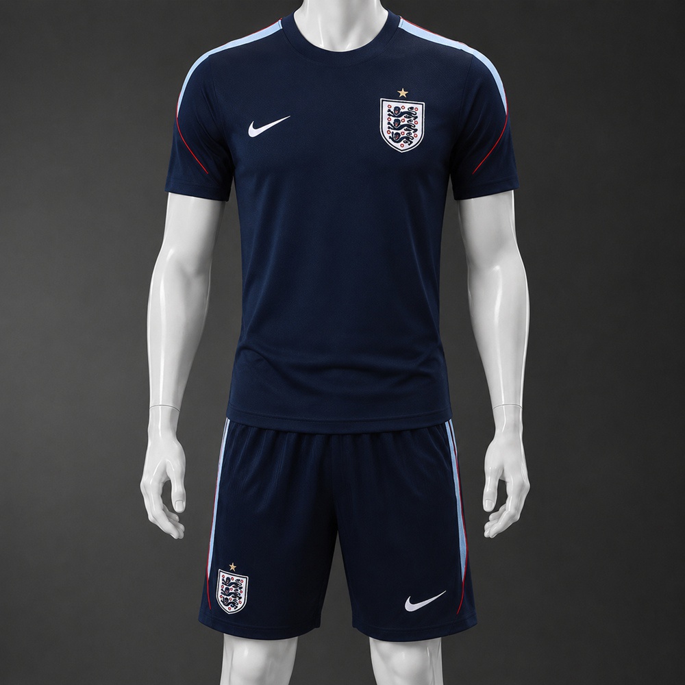 England 26/27 Navy Short Sleeve Short Set