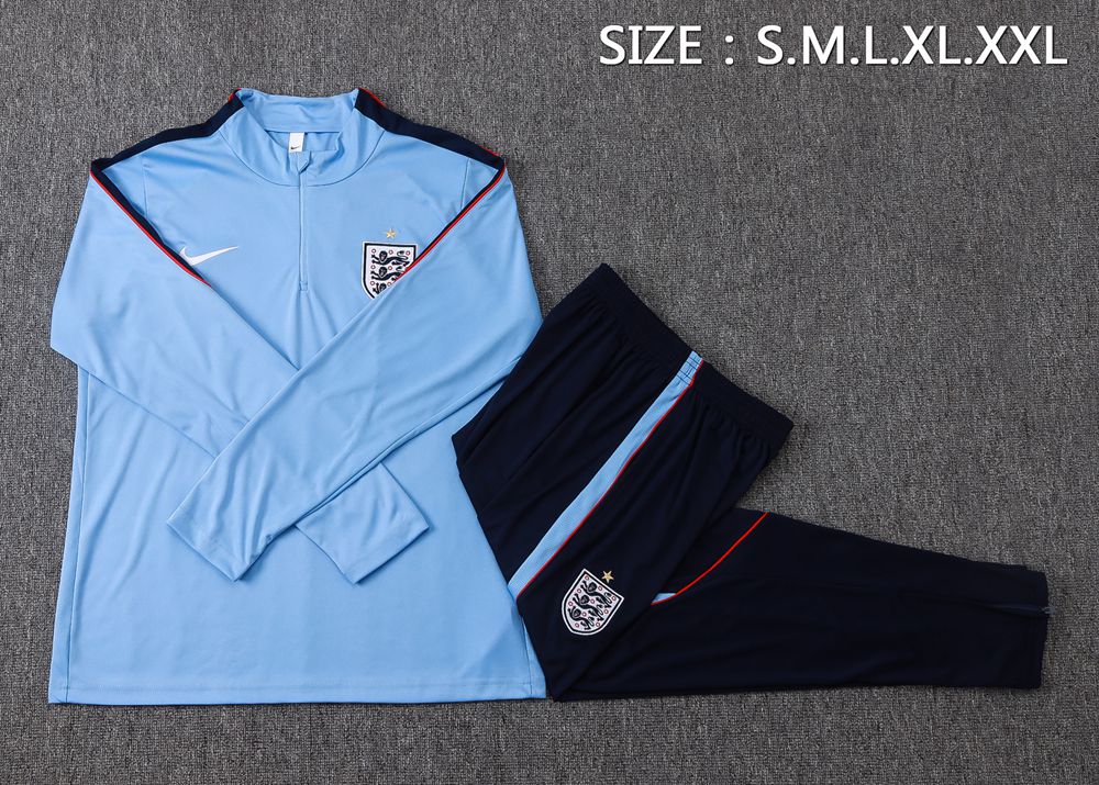 England 26/27 Light Blue Navy Half Zip Tracksuit Foto 2