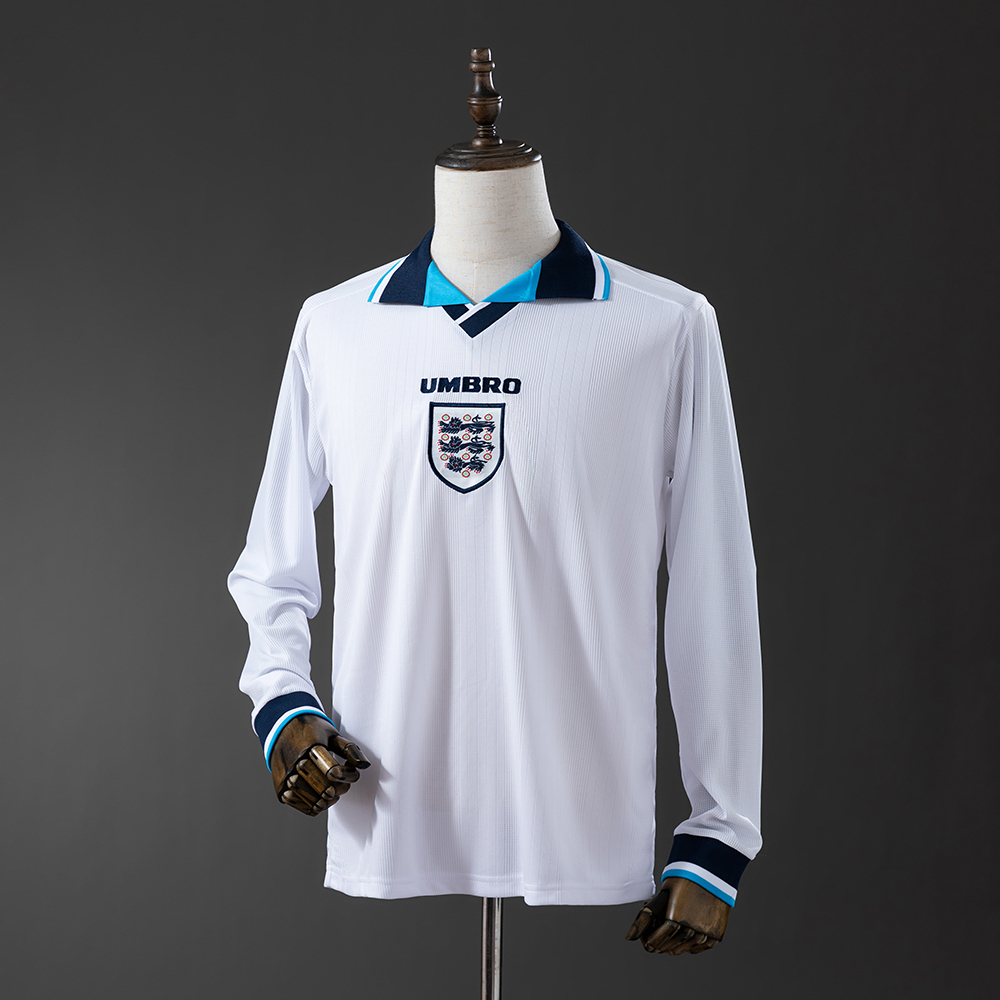 England 1996 Home Long Sleeve Retro Jersey