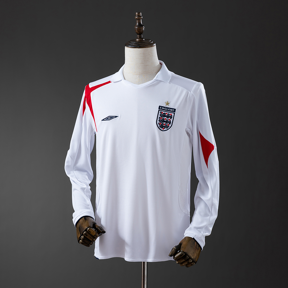England 2006 Home Long Sleeve Retro Jersey