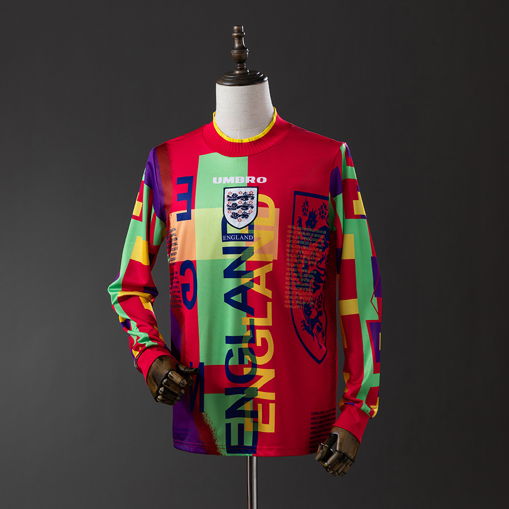 England 1996 Goalkeeper Long Sleeve Retro Jersey