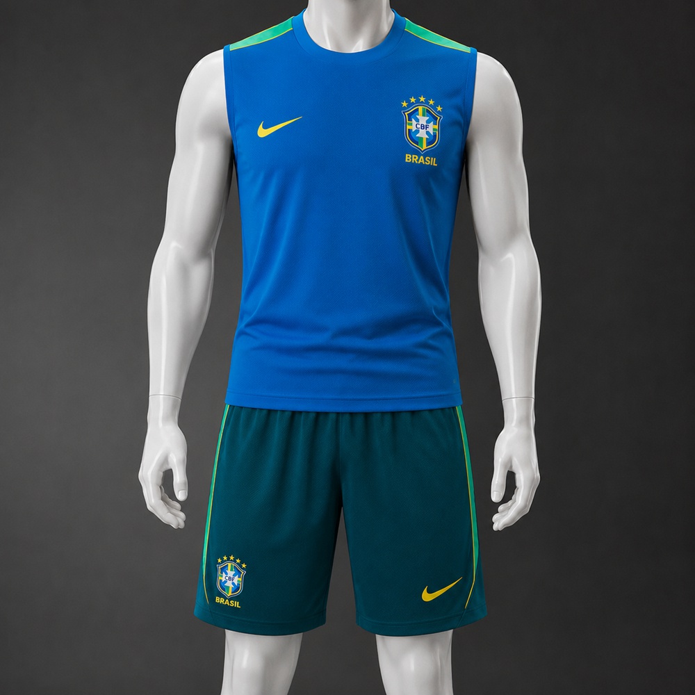 Brazil 26/27 Blue Green Training Vest kit
