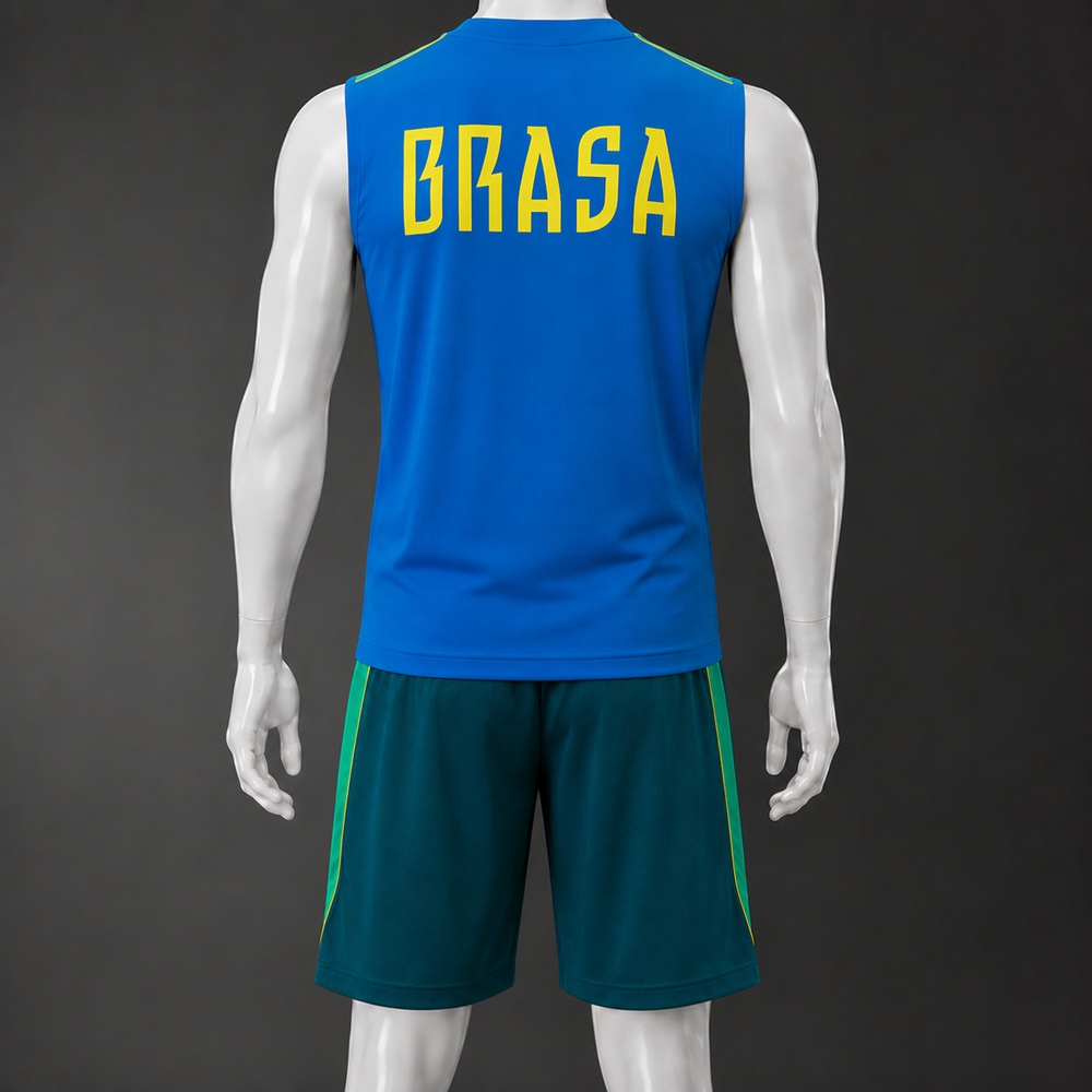Brazil 26/27 Blue Green Training Vest kit Foto 2