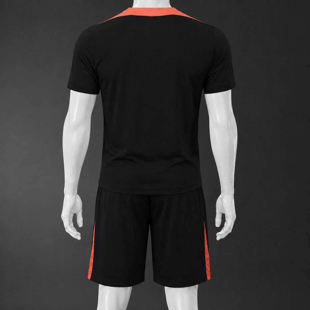 Brazil 25/26 Black Orange Short Sleeve Short Set Foto 2