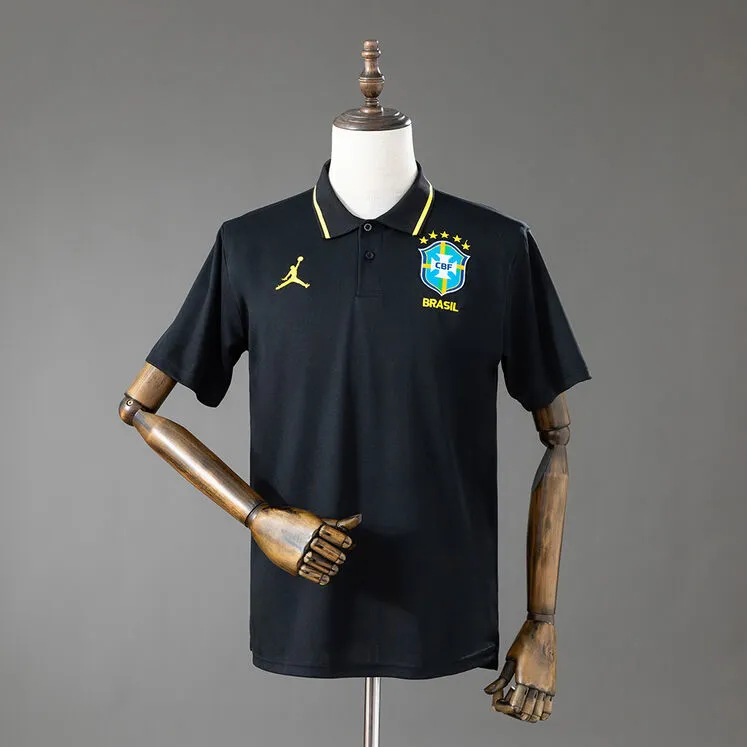 Brazil 2026 Polo Jersey Black