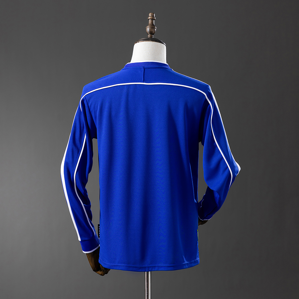 Brazil 1998 Away Retro Long Sleeve Jersey Foto 2