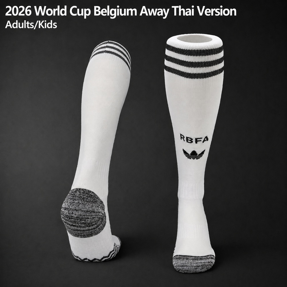 Belgium 2026 World Cup Away Thai Version Adults-Kids White