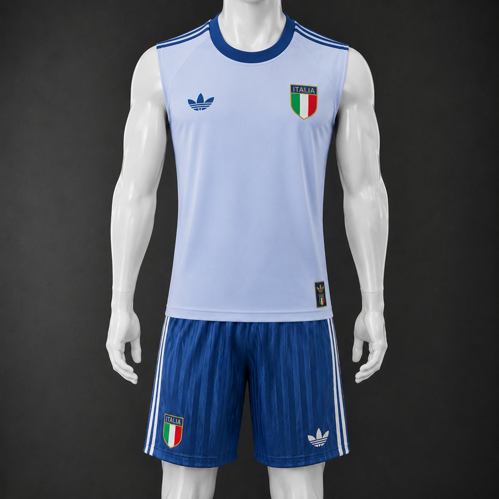 Italy 26/27 LightBlue RoyalBlue Training Vest kit