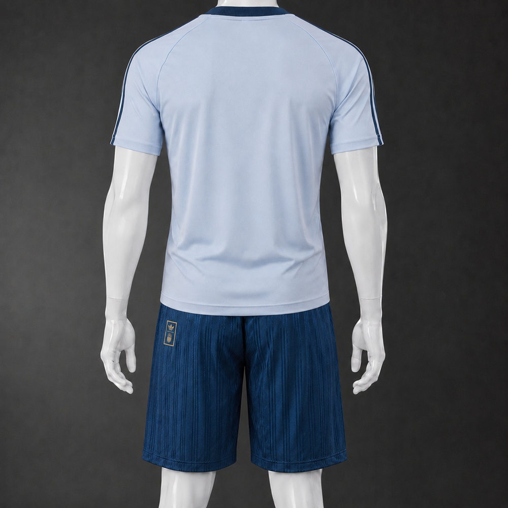 Italy 26/27 Light Blue Dark Blue Short Sleeve Short Set Foto 2