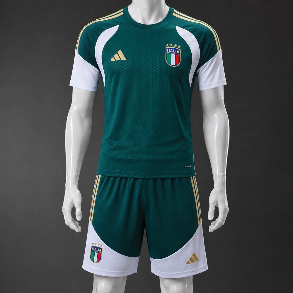 Italy 26/27 Green White Short Sleeve Short Set