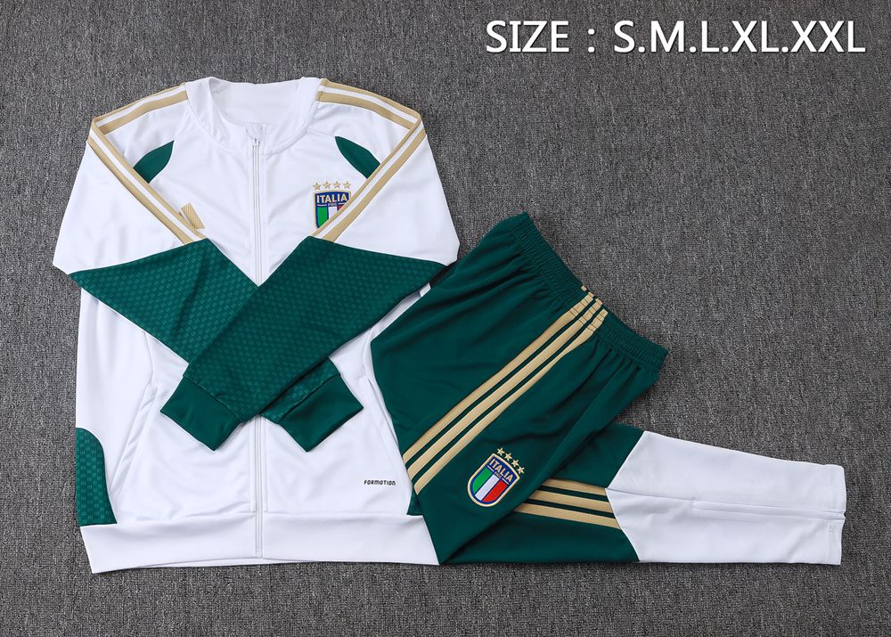Italy 26/27 White Green & Gold Jacket Kit Foto 2