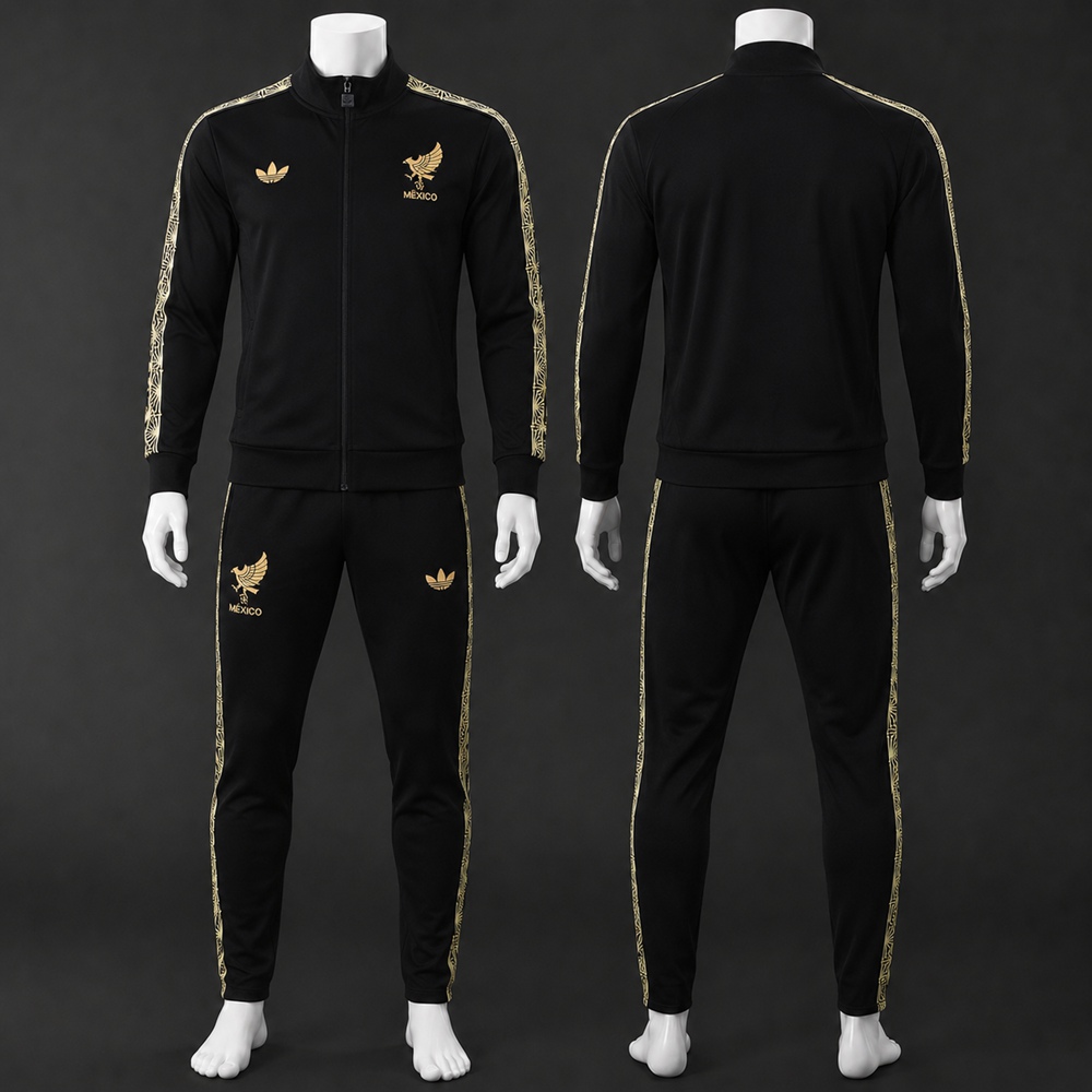 Mexico 25/26 Black Gold Retro Jacket Kit