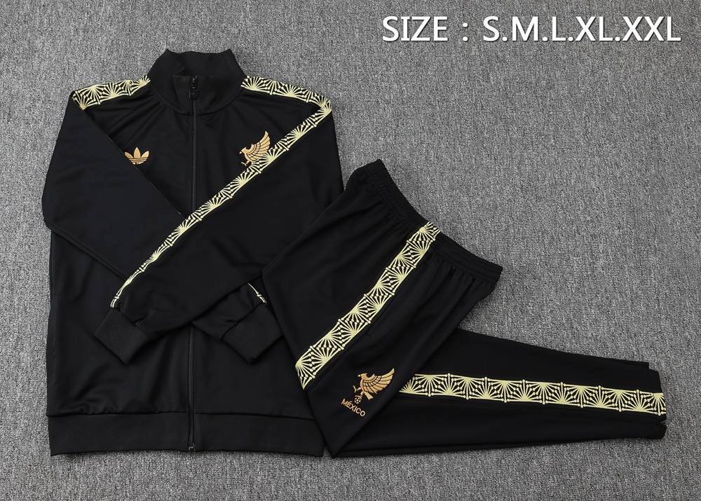 Mexico 25/26 Black Gold Retro Jacket Kit Foto 2
