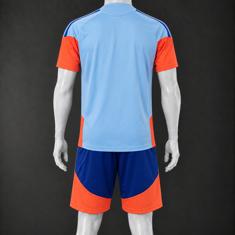 Japan 26/27 Light Blue Blue Orange Short-Sleeve Shorts Set Foto 2