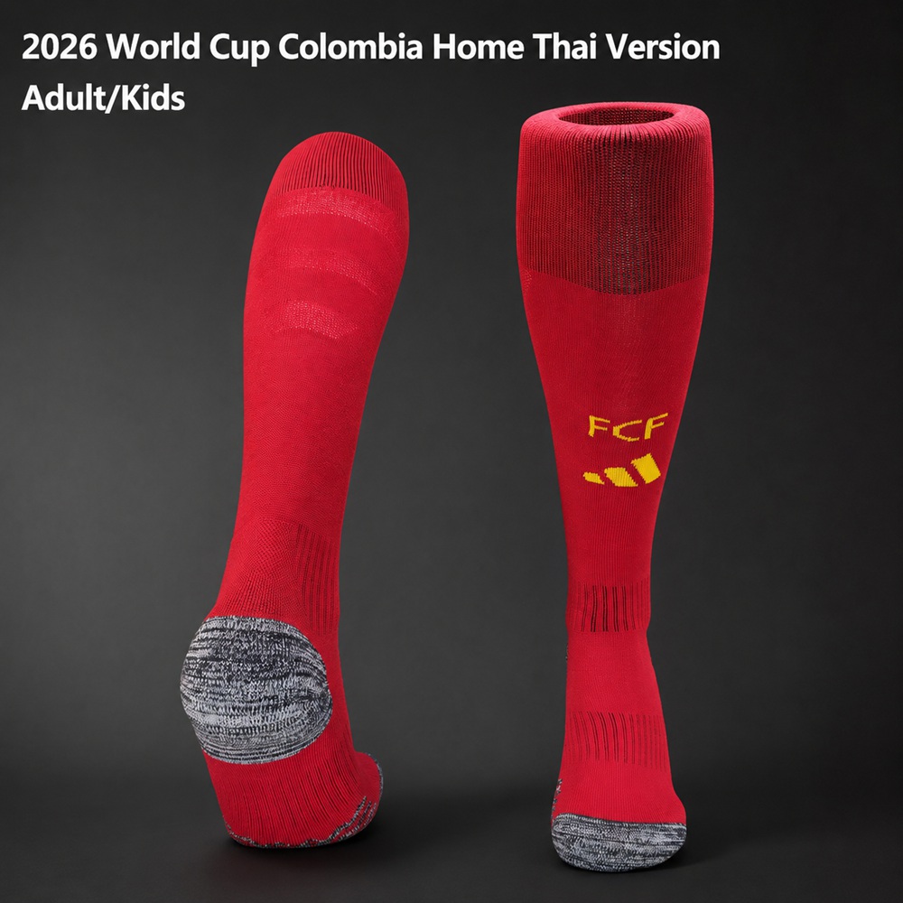 Colombia 2026 World Cup Home Thai Version Adults-Kids Red Yellow