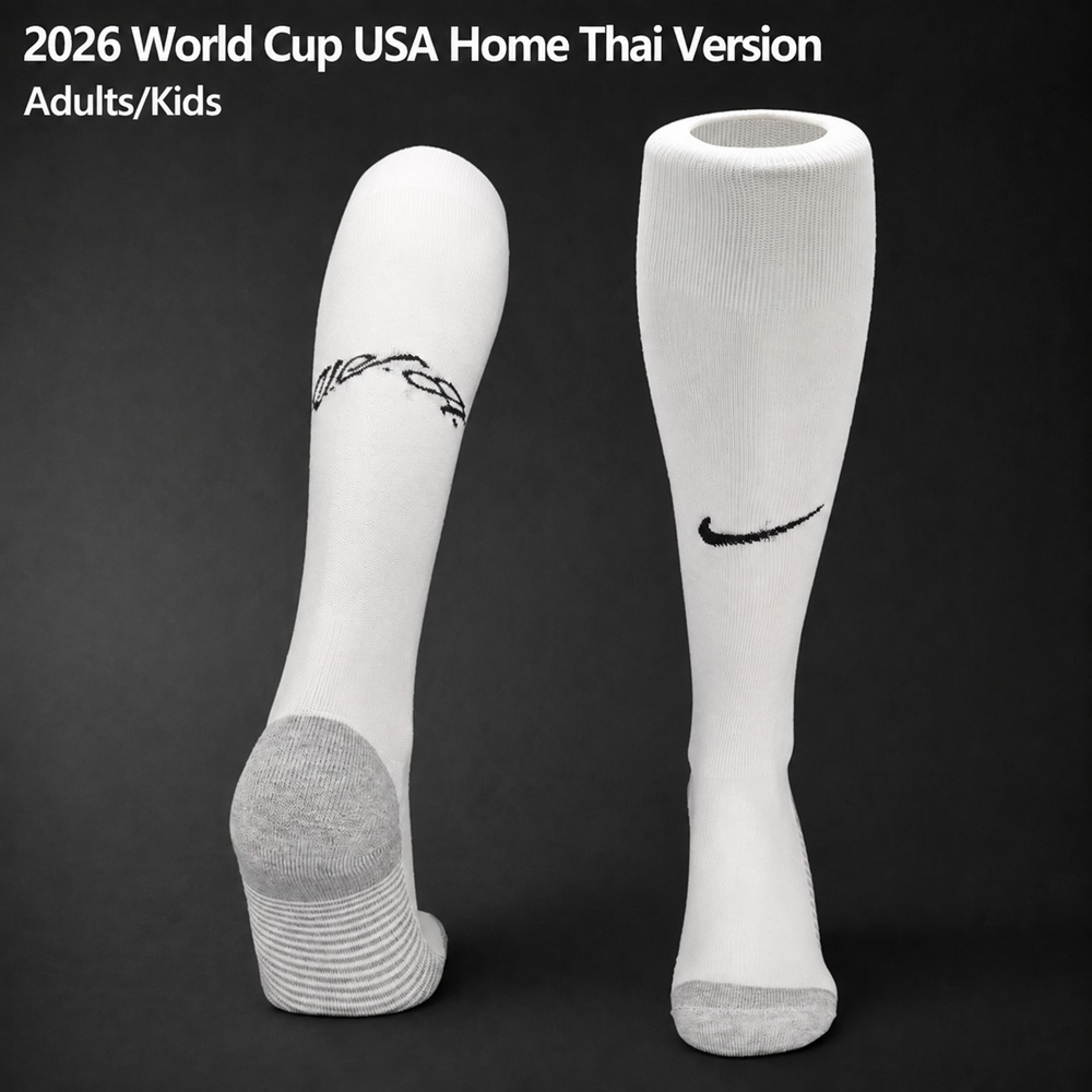USA 2026 World Cup Home Thai Version Adults-Kids White