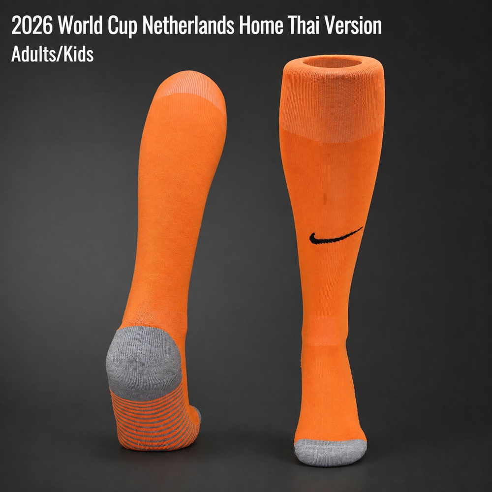 Netherlands 2026 World Cup Home Thai Version Adults-Kids Orange