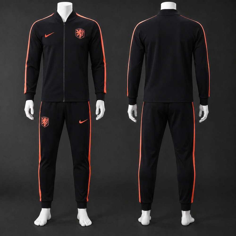 Netherlands 26/27 Black Orange Jacket Kit
