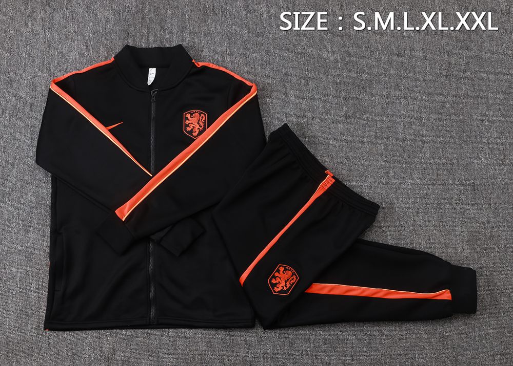 Netherlands 26/27 Black Orange Jacket Kit Foto 2