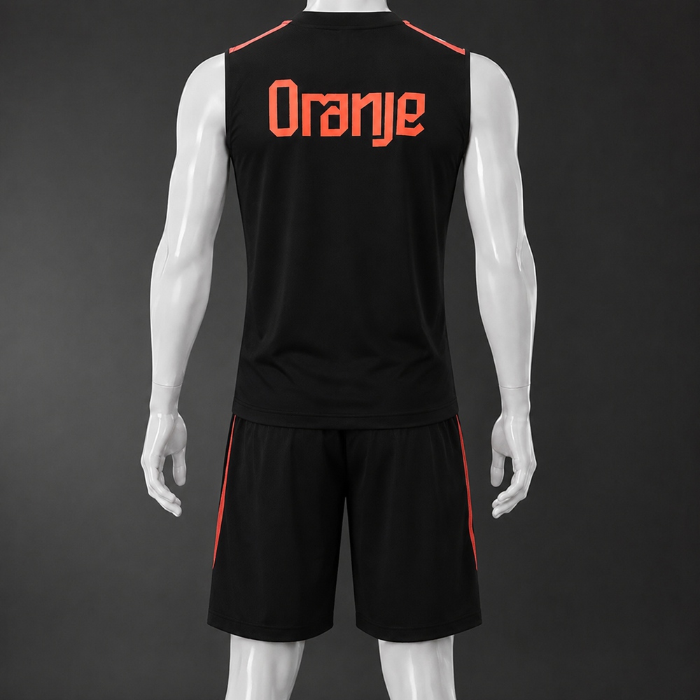 Netherlands 26/27 Black Orange Training Vest kit Foto 2