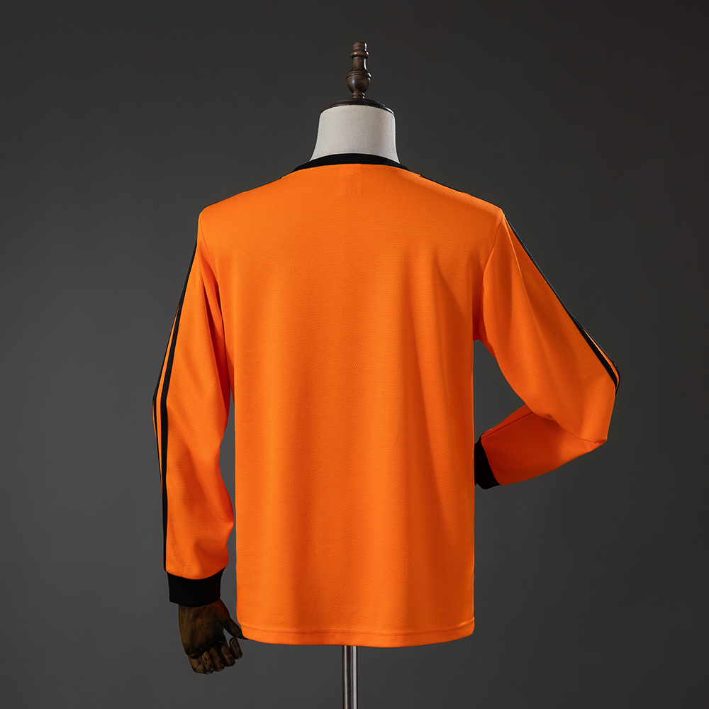 Netherlands 1980 Home Retro Long Sleeved Jersey Foto 2