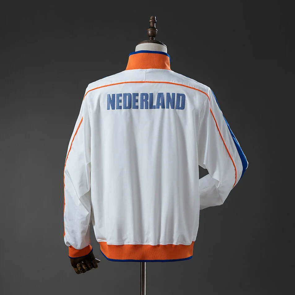 Netherlands 10/11 Retro Windbreaker White Foto 2