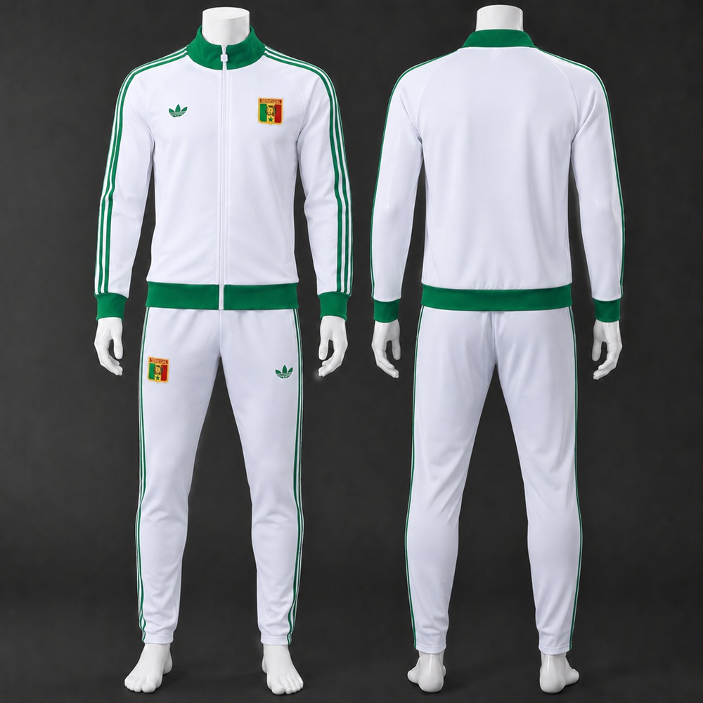 Senegal 26/27 White and Green Jacket Kit
