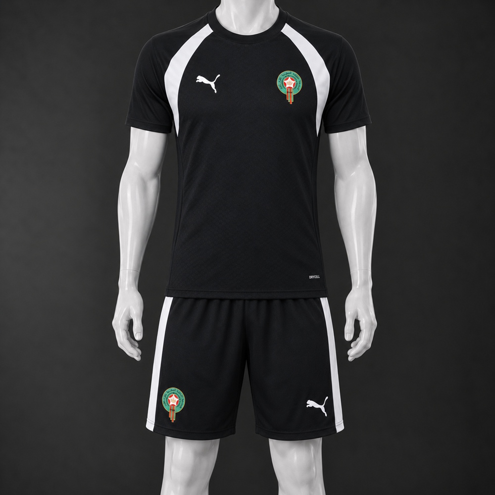 Morocco 26/27 Black White Short-Sleeve Shorts Set
