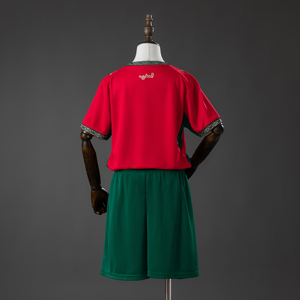 Morocco 2026 Home Kids Kit Jersey Foto 2