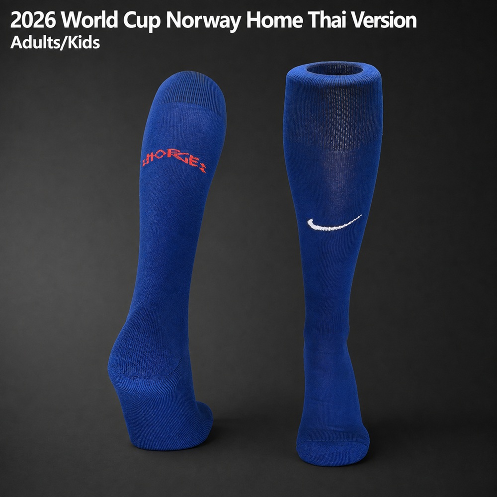 Norway 2026 World Cup Home Thai Version Adults-Kids Blue