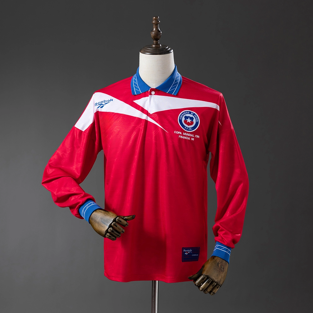 Chile 1998 Home Retro Long Sleeve Jersey