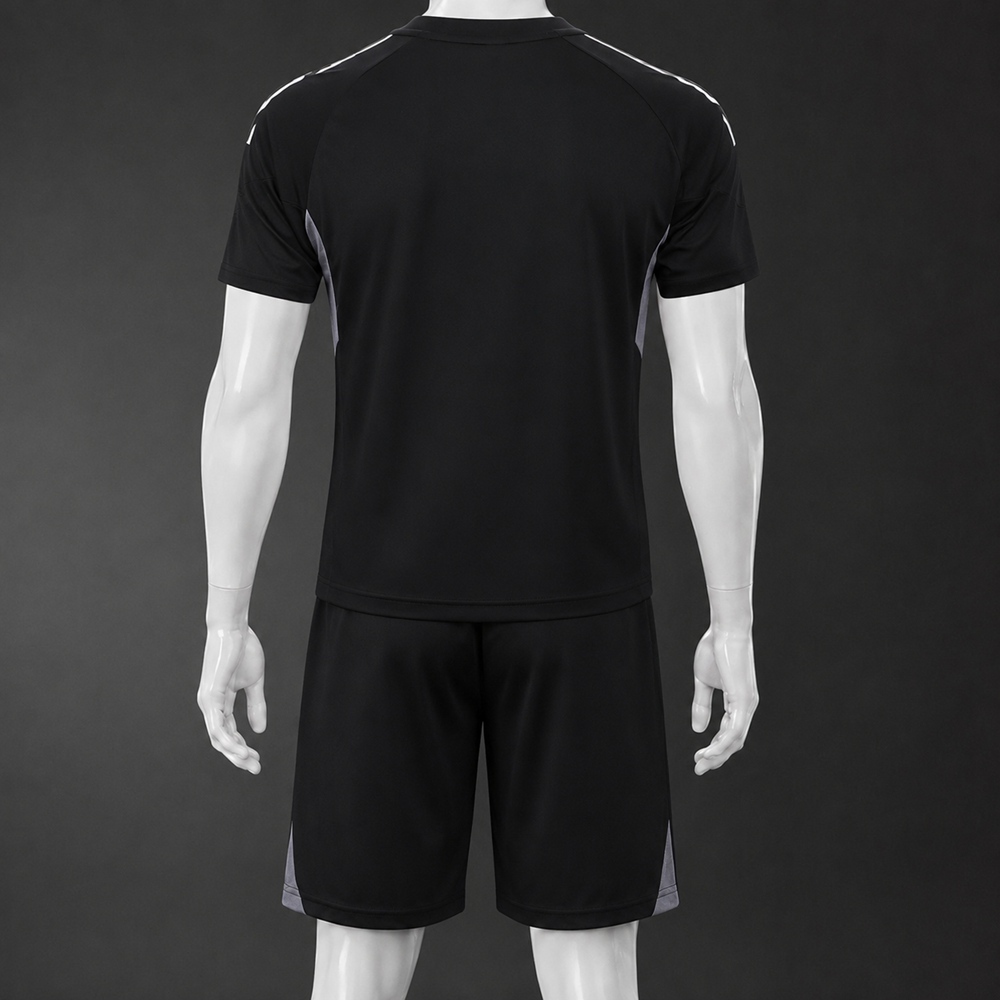 Saudi Arabia 25/26 Black White Short Sleeve Short Set Foto 2