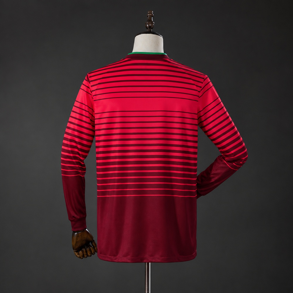Portugal 2014 Home Long-Sleeves Retro Jersey Foto 2