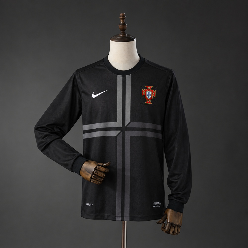 Portugal 2013 Black Long- Sleeves Retro Jersey