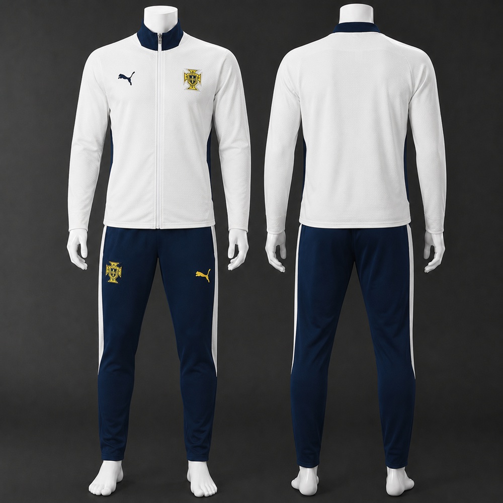 Portugal 25/26 White Navy Jacket Kit