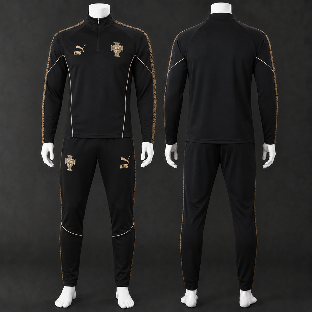 Portugal 26/27 Black Half Zip Tracksuit Foto 2