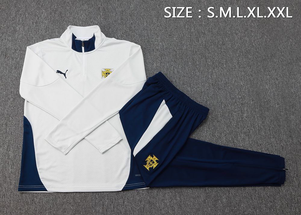 Portugal 25/26 Grey Black Orange Half Zip Tracksuit Foto 2