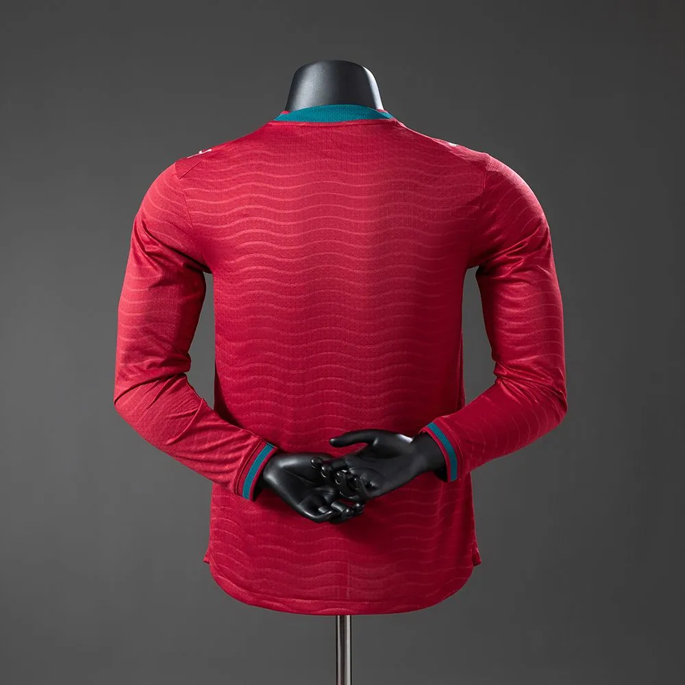 Portugal 2026 Home Player Version Long Sleeve Jersey Foto 2