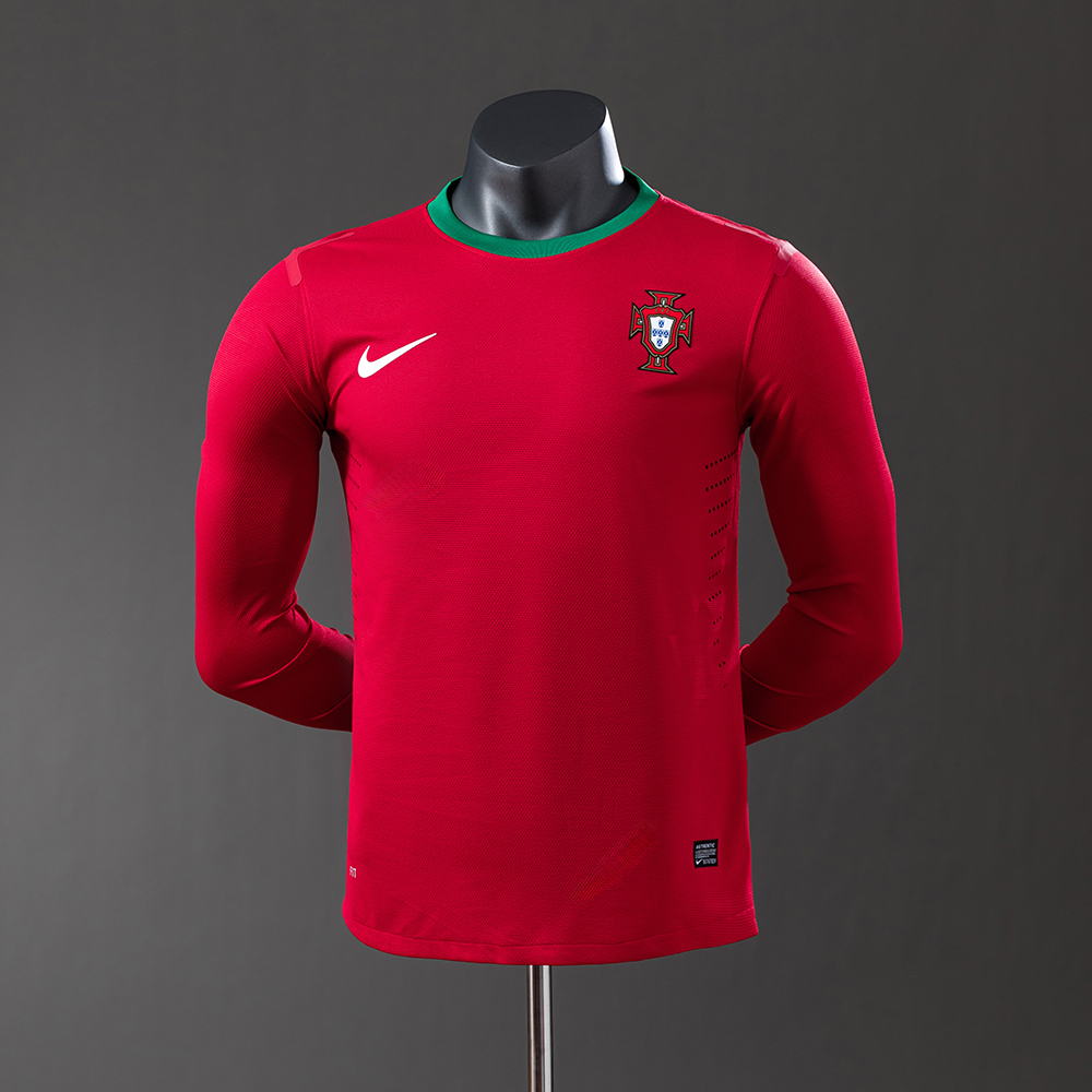 Portugal 2012 Home Long Sleeve Player Version Retro Jersey