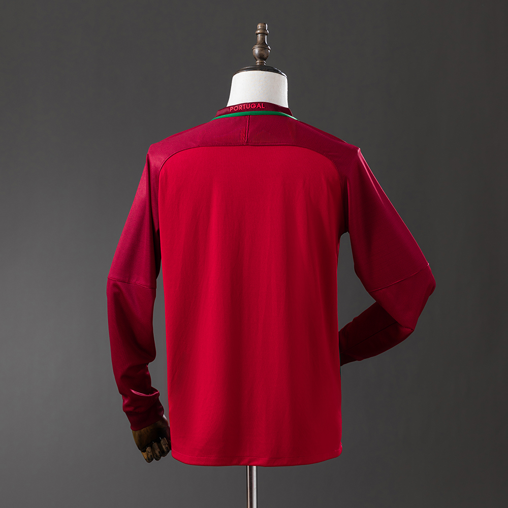 Portugal 2016 Home Long Sleeve Retro Jersey Foto 2