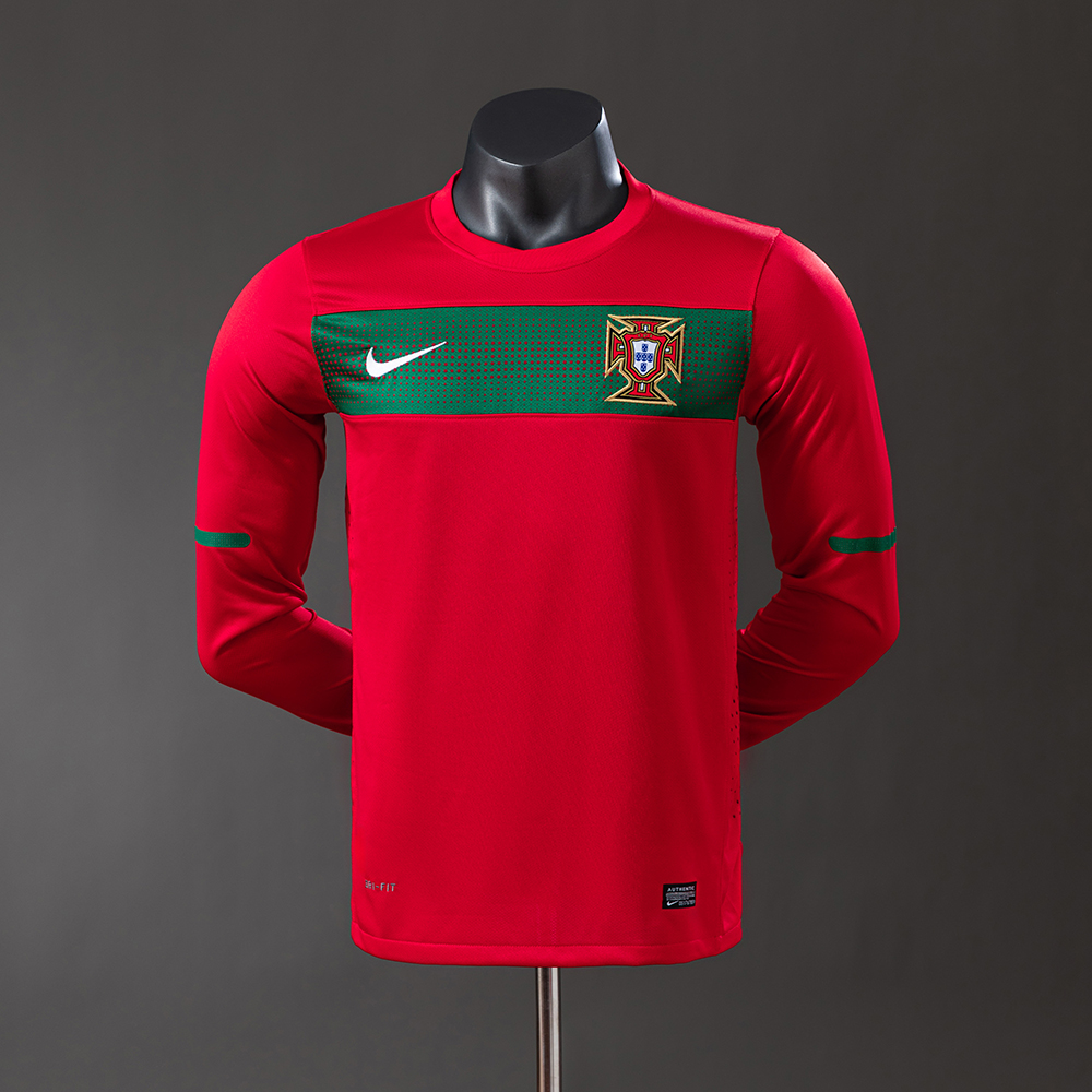 Portugal 2010 Player Version Retro Long Sleeve Home Jersey