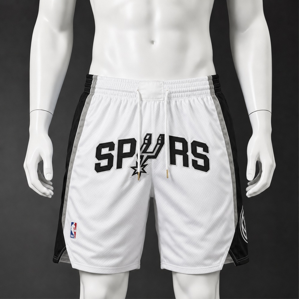 San Antonio Spurs Basketball NBA Shorts Embroidered Version