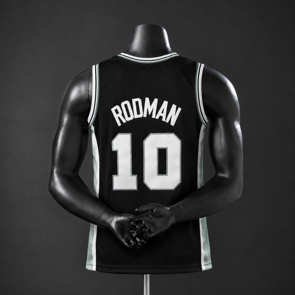 San Antonio Spurs Classic Edition Dennis Rodman #10 NBA Jersey Embroidered Version Foto 2