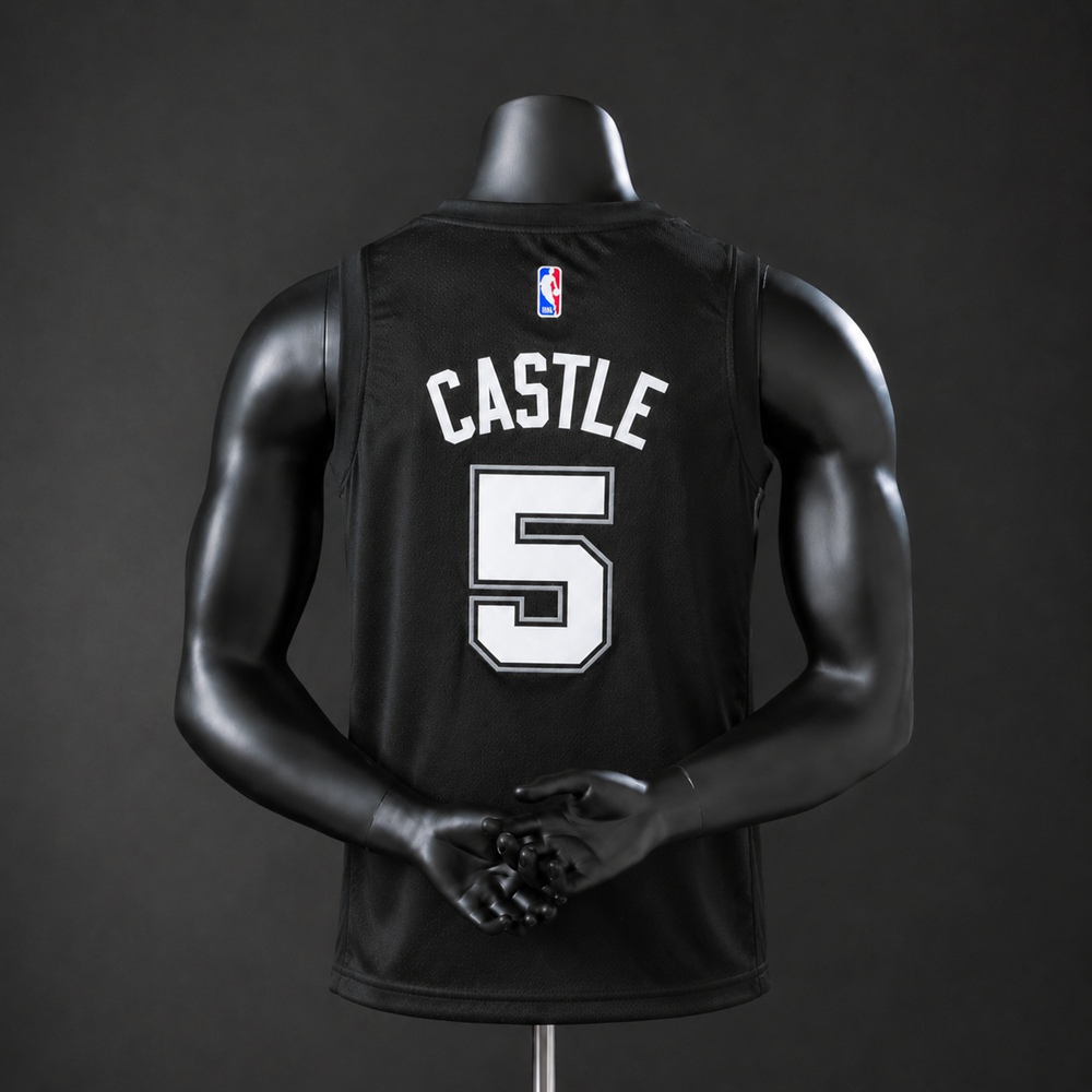 San Antonio Spurs City Edition Wembanyama #5 NBA Jersey Embroidered Version Foto 2